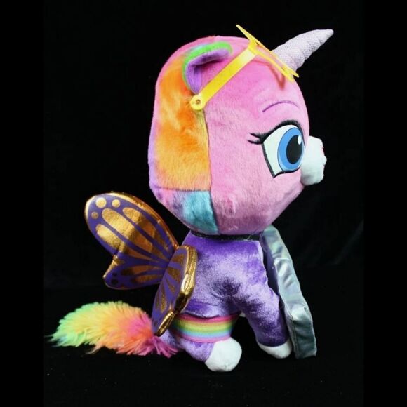 Rainbow Butterfly Unicorn Kitty 14" DJ Felicity Plush. - Picture 3 of 6